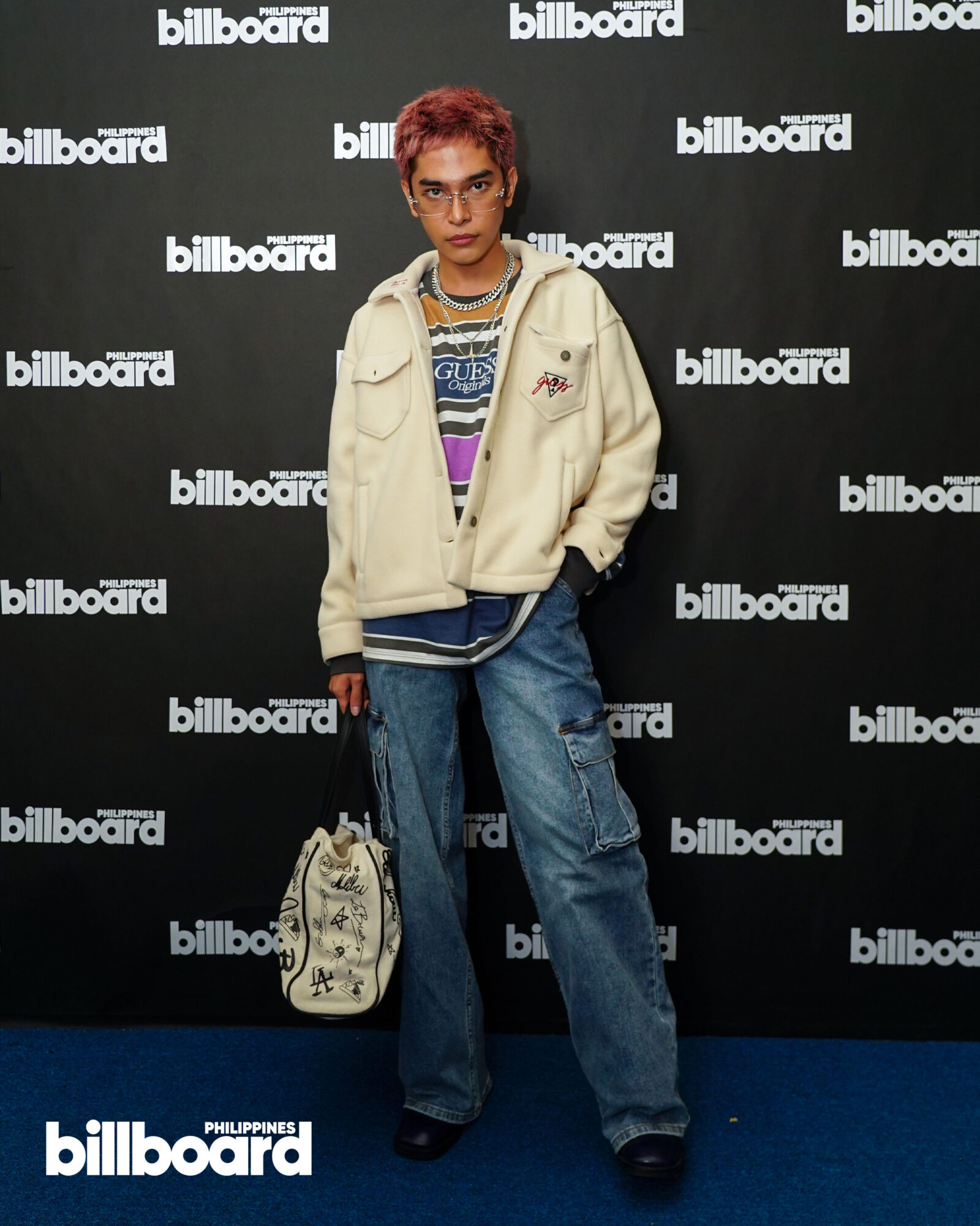 Arthur Miguel on the Billboard PH blue carpet