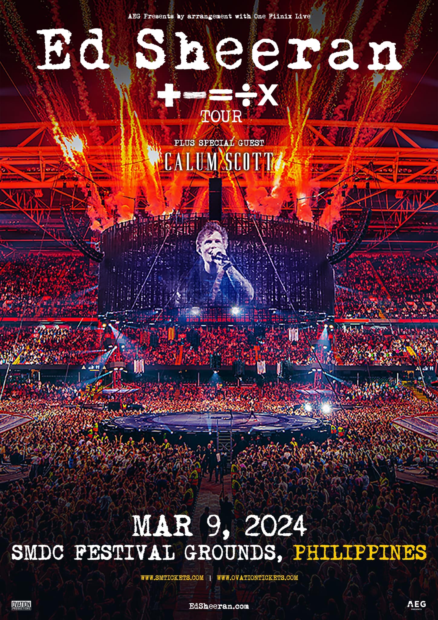 Ed Sheeran Mathematics Tour Concert Poster