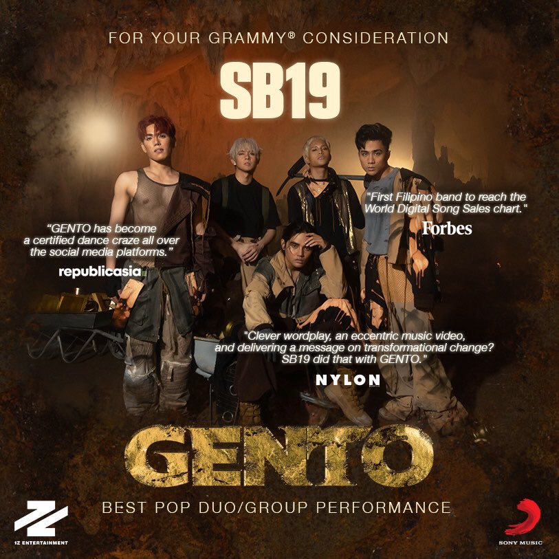 SB19 GENTO GRAMMY Awards Consideration Poster