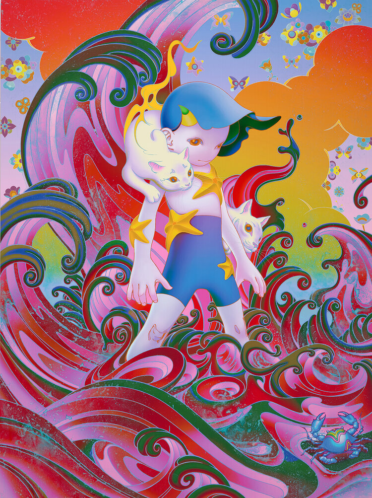 Meowtide Painting by James Jean for SUGA (of BTS)