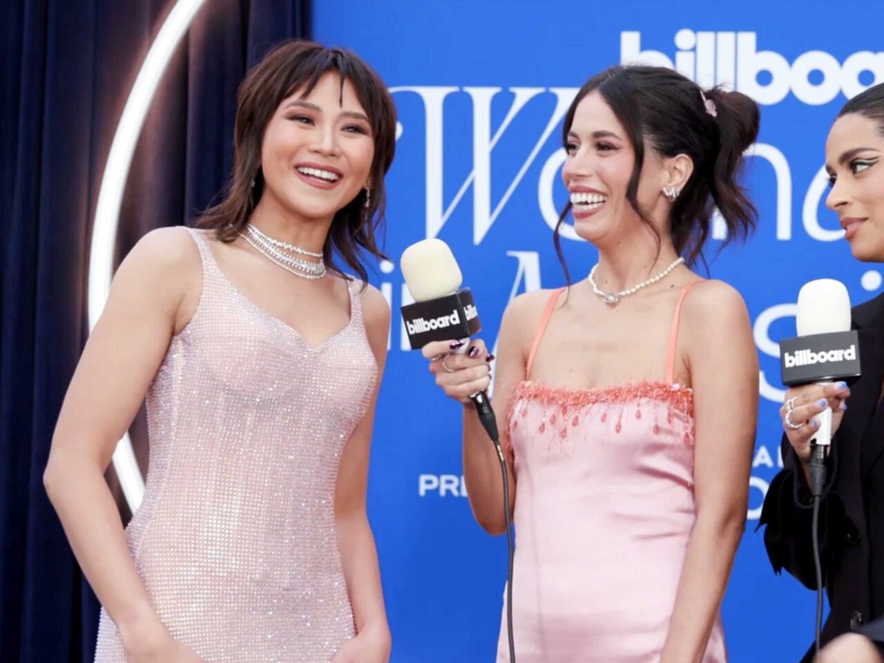 Sarah Geronimo being interviewed on the Billboard Women in Music 2024 Red Carpet