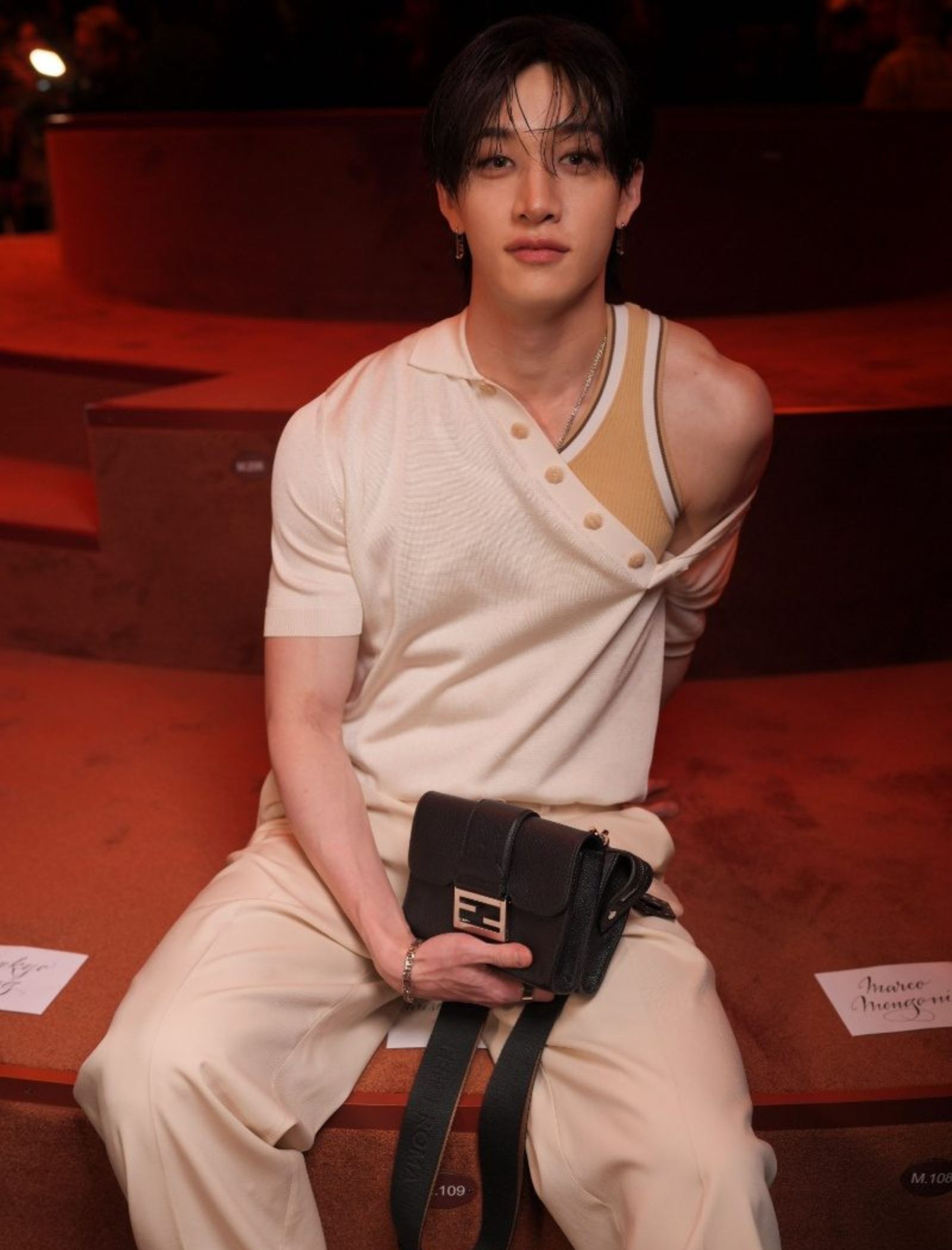 bang chan stray kids fendi milan fashion week