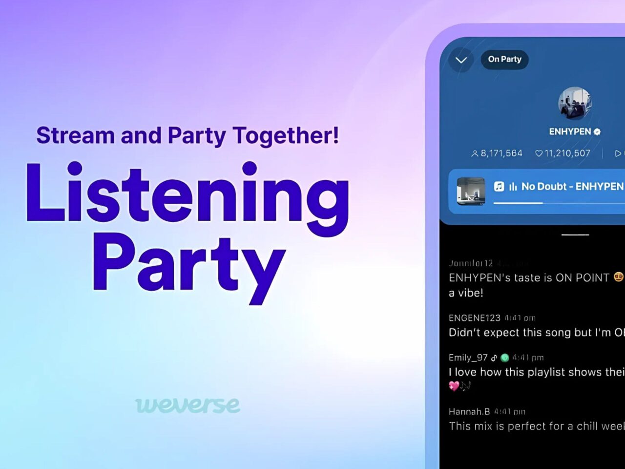 hybe weverse listening party spotify