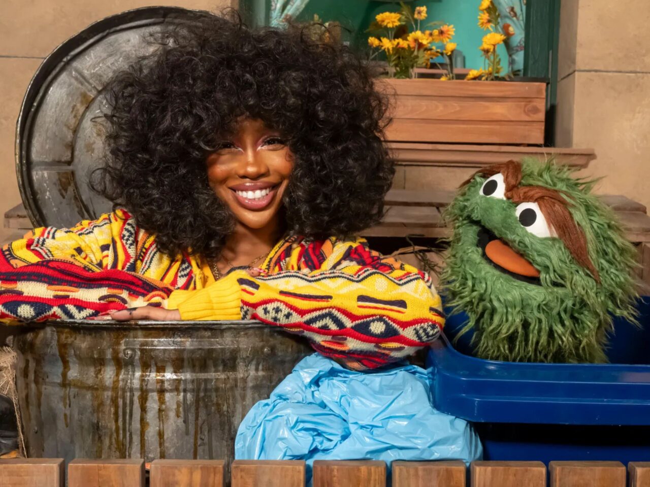 sza and oscar the grouch sesame street