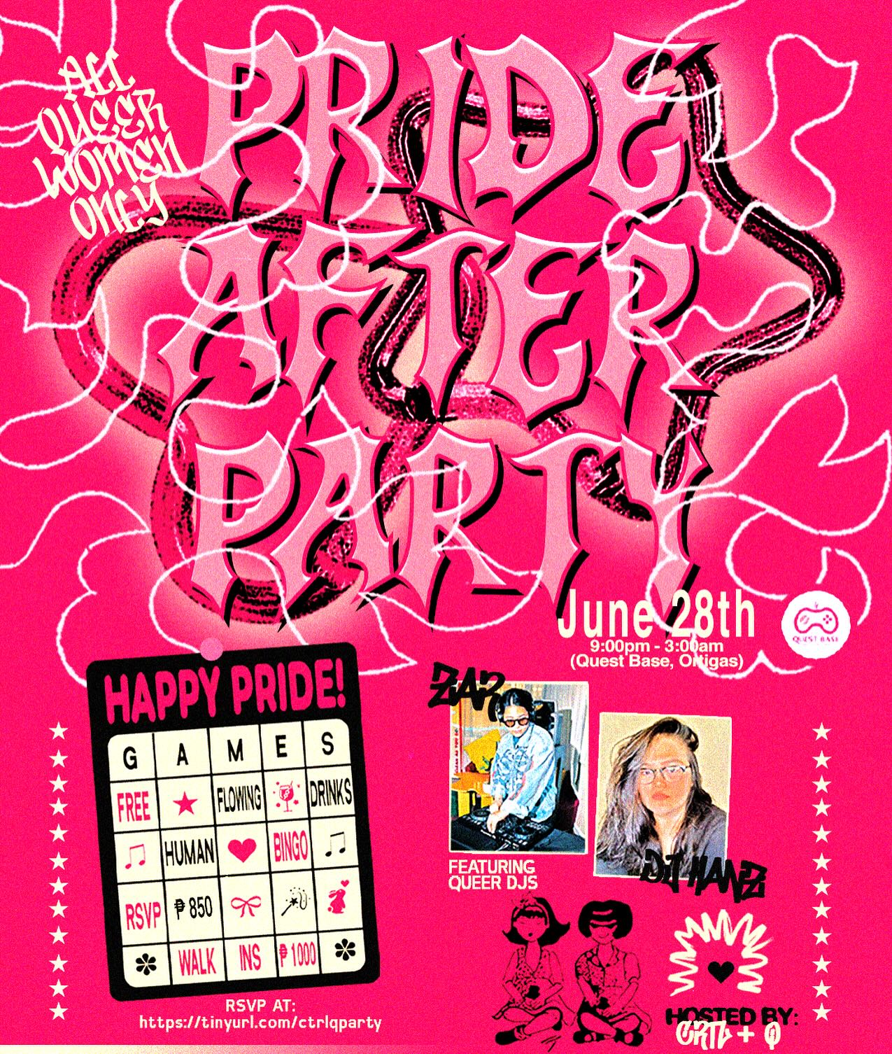 ctrl+q queer pride after party sapphics night