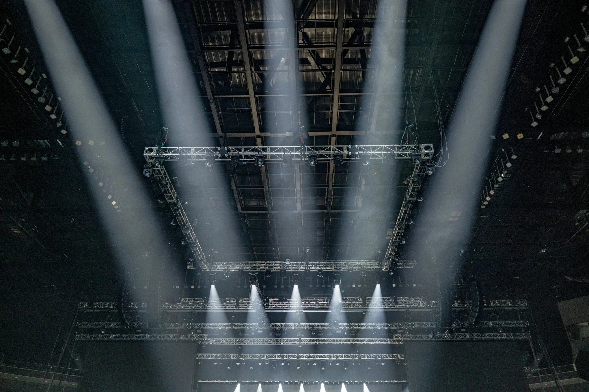Music venue ceiling and lights