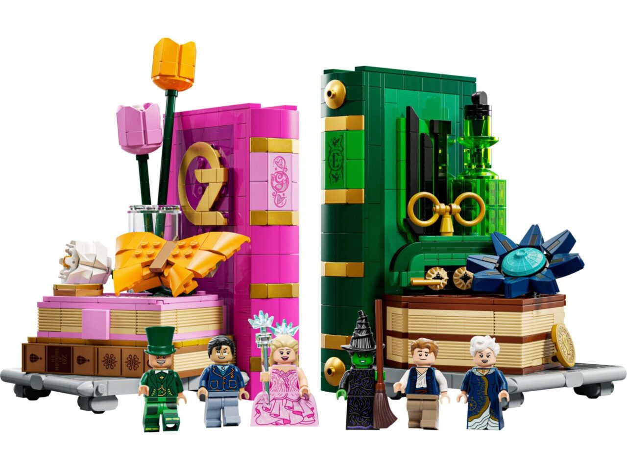 lego wicked glinda elphaba bookends