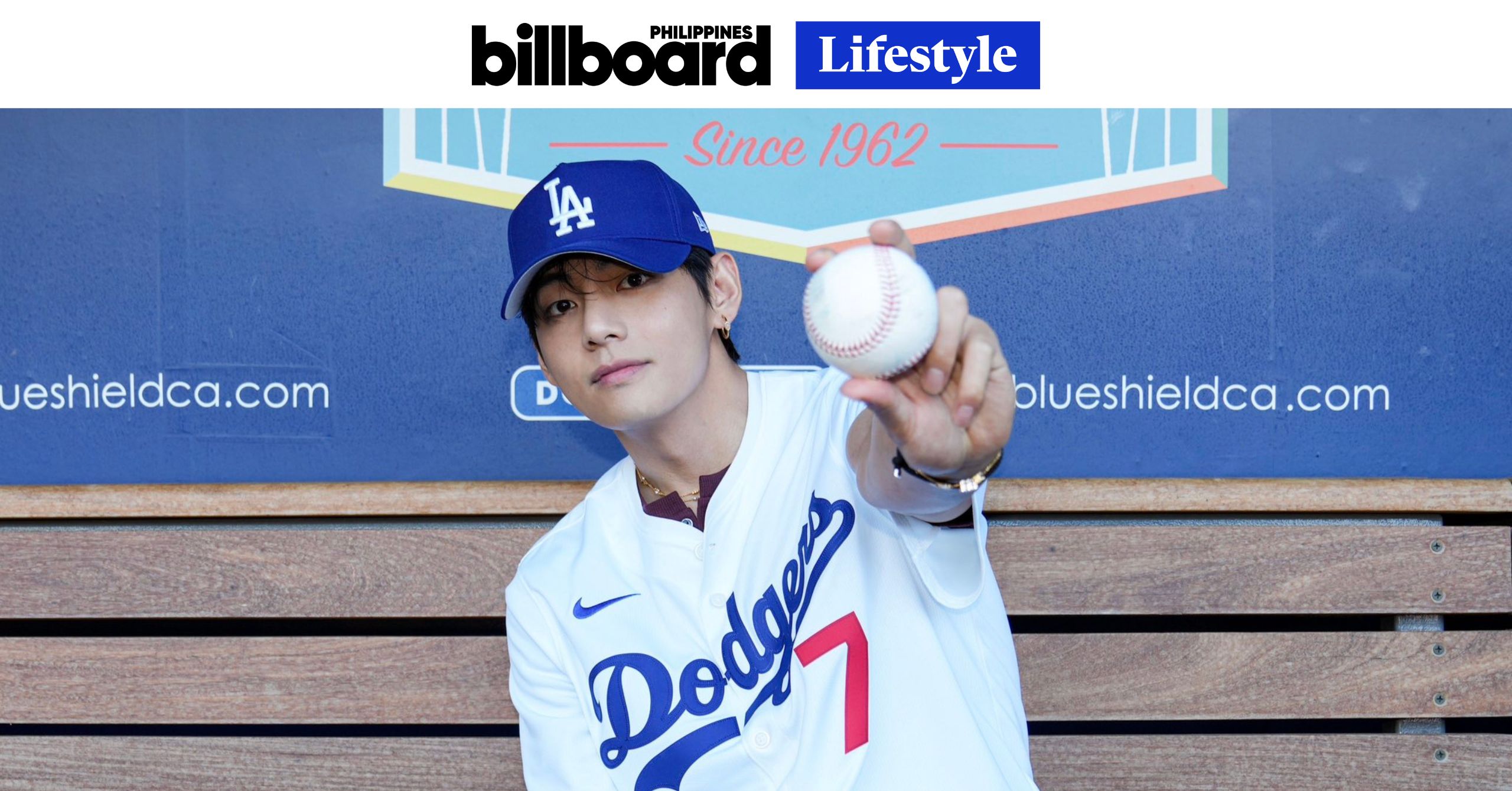 BTS' V Throws First Pitch At Los Angeles Dodgers Game
