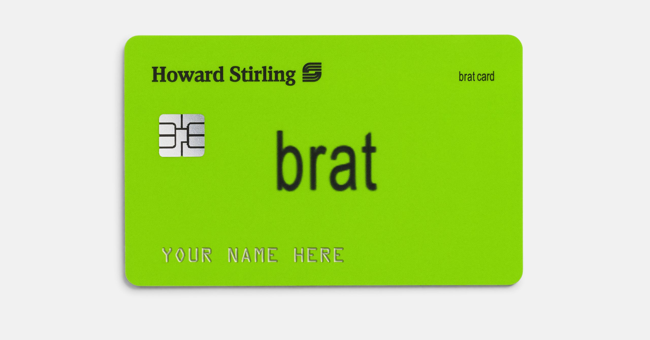 Here's How You Can Get A Custom 'Brat' Credit Card