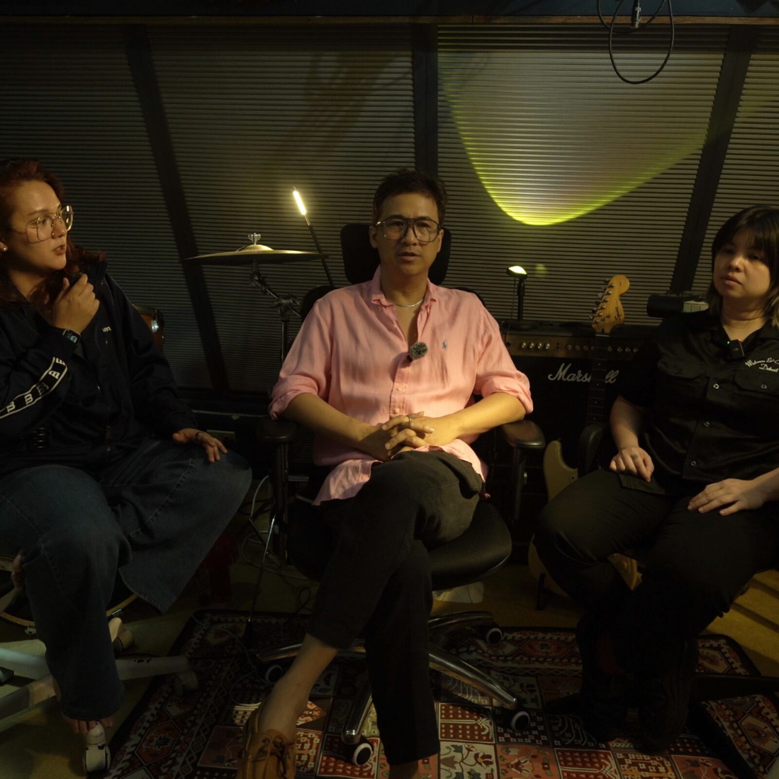 offshore music from left to right audry dionisio, ely buendia, pat sarabia