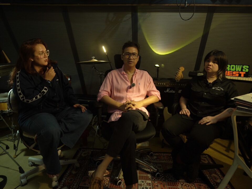 offshore music from left to right audry dionisio, ely buendia, pat sarabia