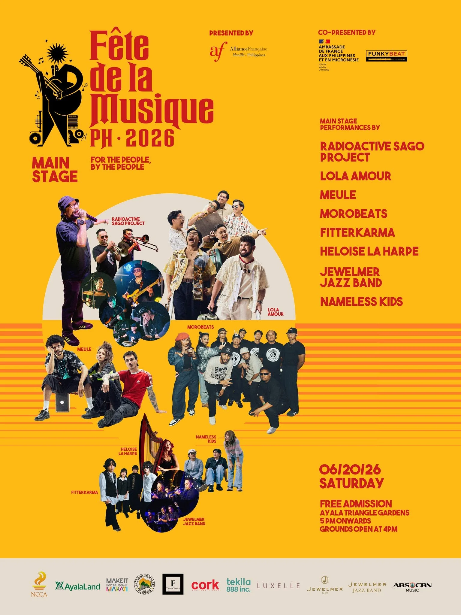 Fête de la Musique PH 2026 Main Stage lineup