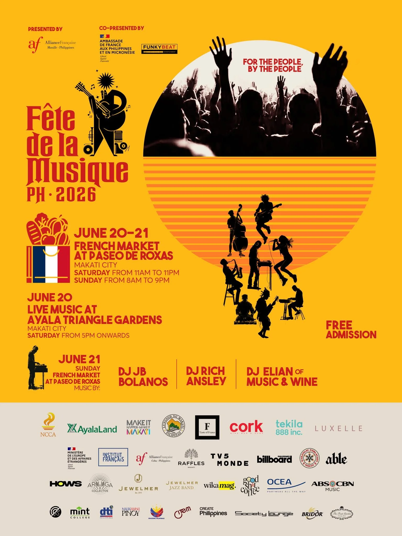 Fête de la Musique PH 2026 Main Stage lineup