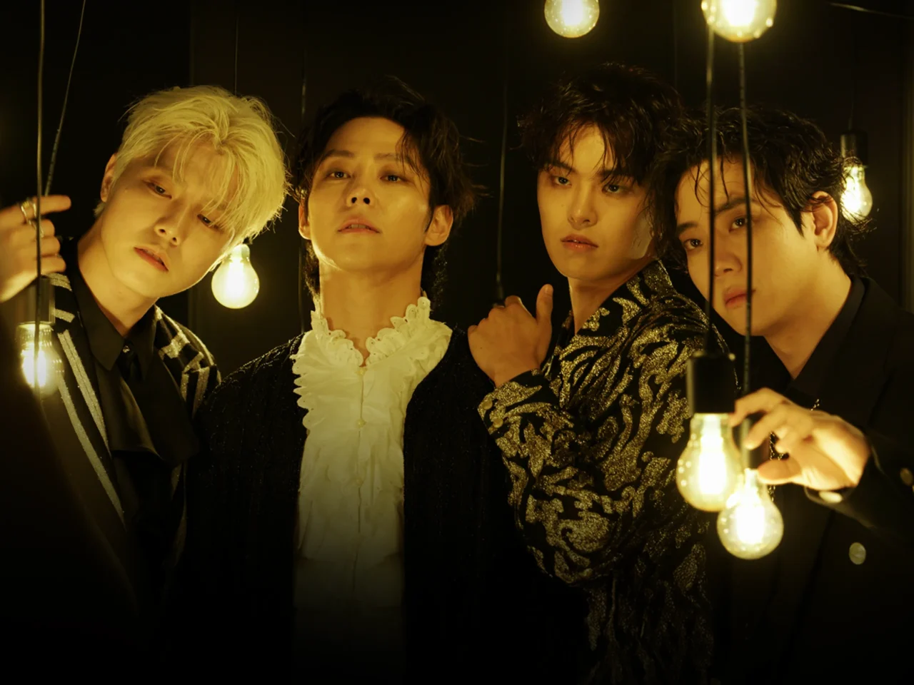 Lee Taegyeom, Kim Woosung, Lee Hajoon, and Park Dojoon of The Rose for the ‘Rosetopia’ tour in Manila